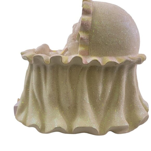 Russ Berrie Baby’s 1st Piggy Bank Money Box Teddy Bear Bassinet Blocks Keepsake - Picture 10 of 16